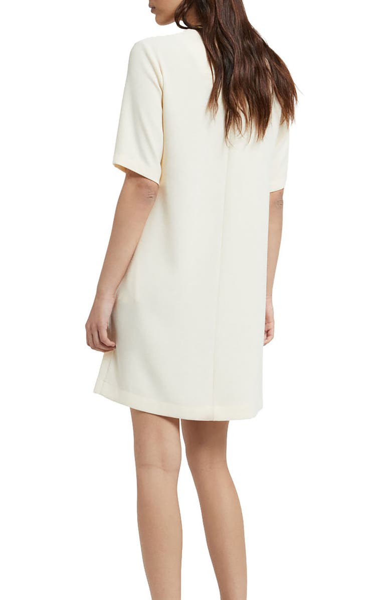 ottod'Ame Solid Short Dress, Alternate, color, Ecru
