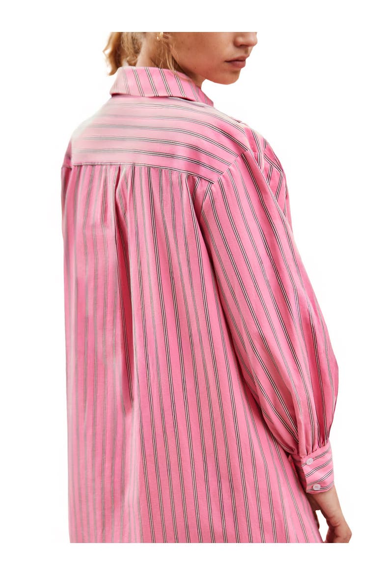 Long Sleeve Stripe Shirt Dress, Alternate, color, Pink