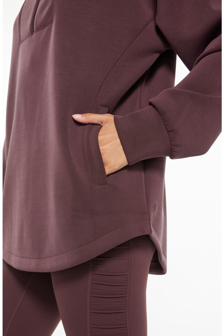 Ultra Soft Half Zip Tunic, Alternate, color, BURGUNDY FUDGE