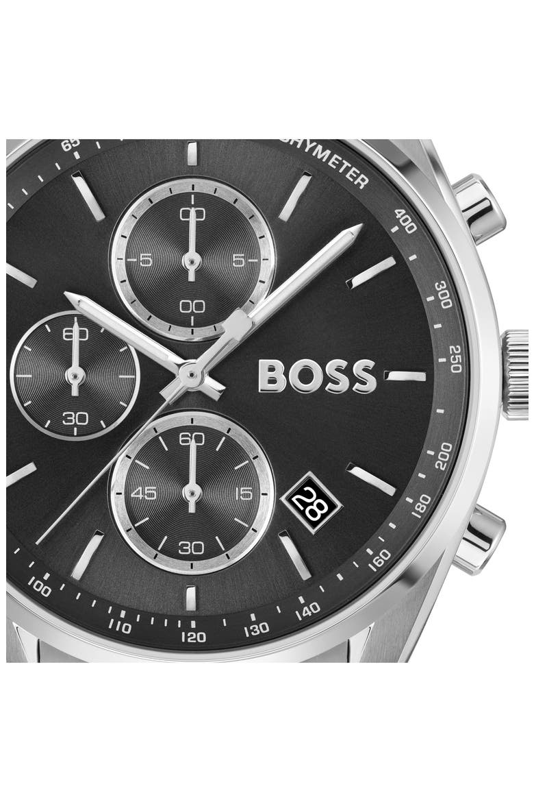 Grand Prix Chronograph Bracelet Watch, 40mm, Alternate, color, BLACK