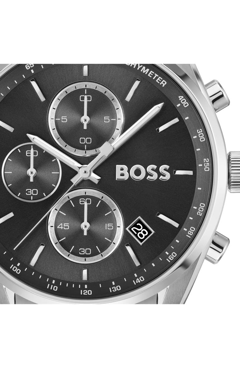 BOSS Grand Prix Chronograph Bracelet Watch, 40mm, Alternate, color, Black