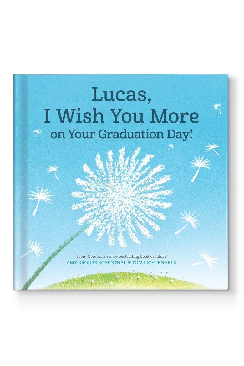 'I Wish You More On Your Graduation Day' Personalized Book, Main, color, BLUE