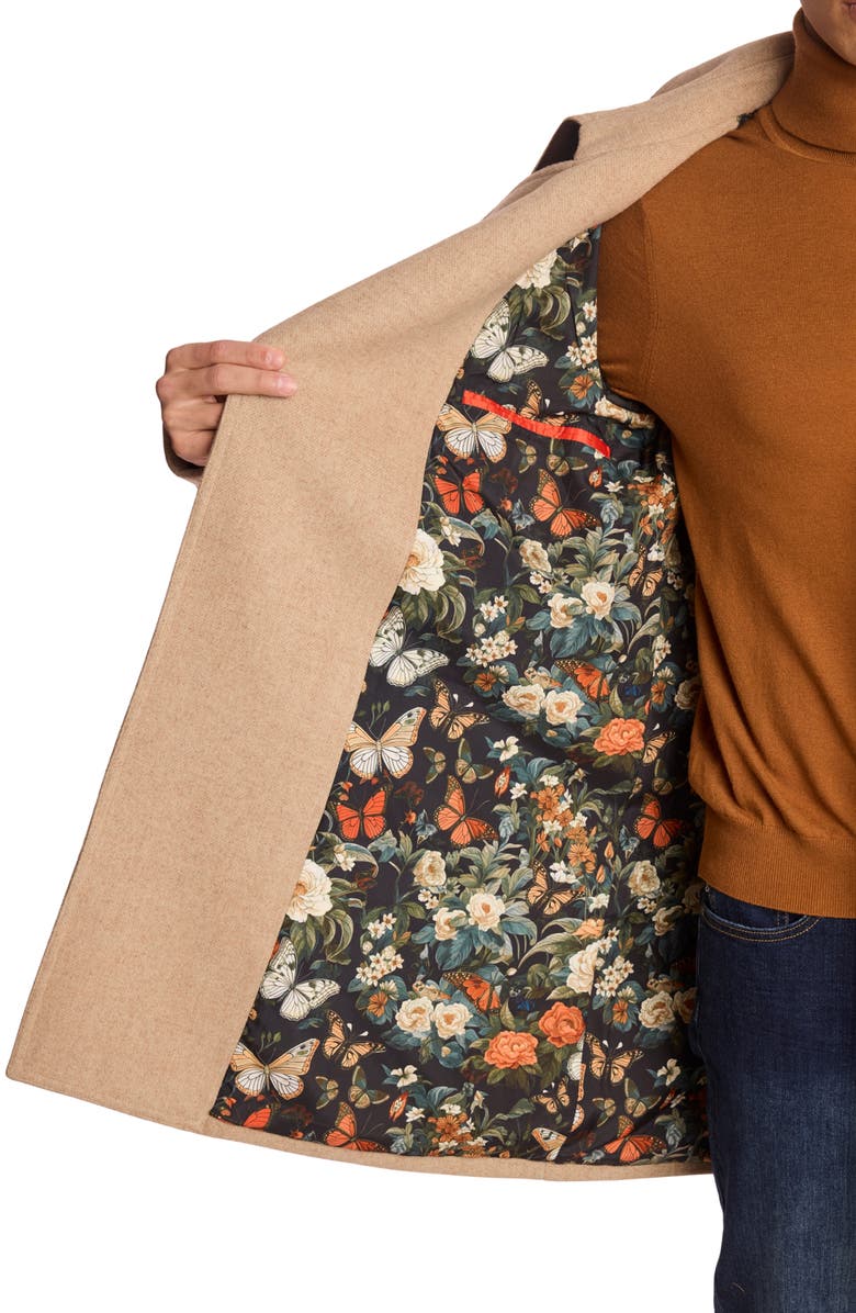 PAISLEY & GRAY Military Double Breasted Overcoat, Alternate, color, Light Tan