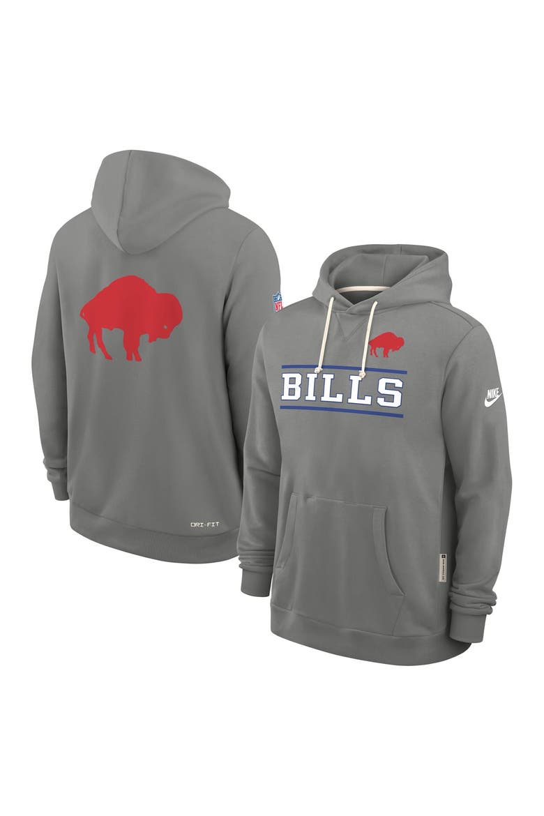 Men's Nike Gray Buffalo Bills Standard Issue Replay Officials Alternate Dri-FIT Hoodie, Main, color, Gray