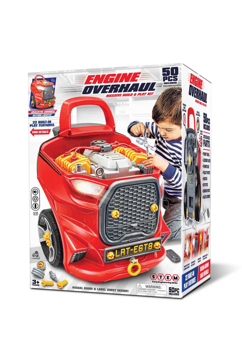 Lanard Tuff Tools Light & Sound Engine Overhaul, Alternate, color, Red