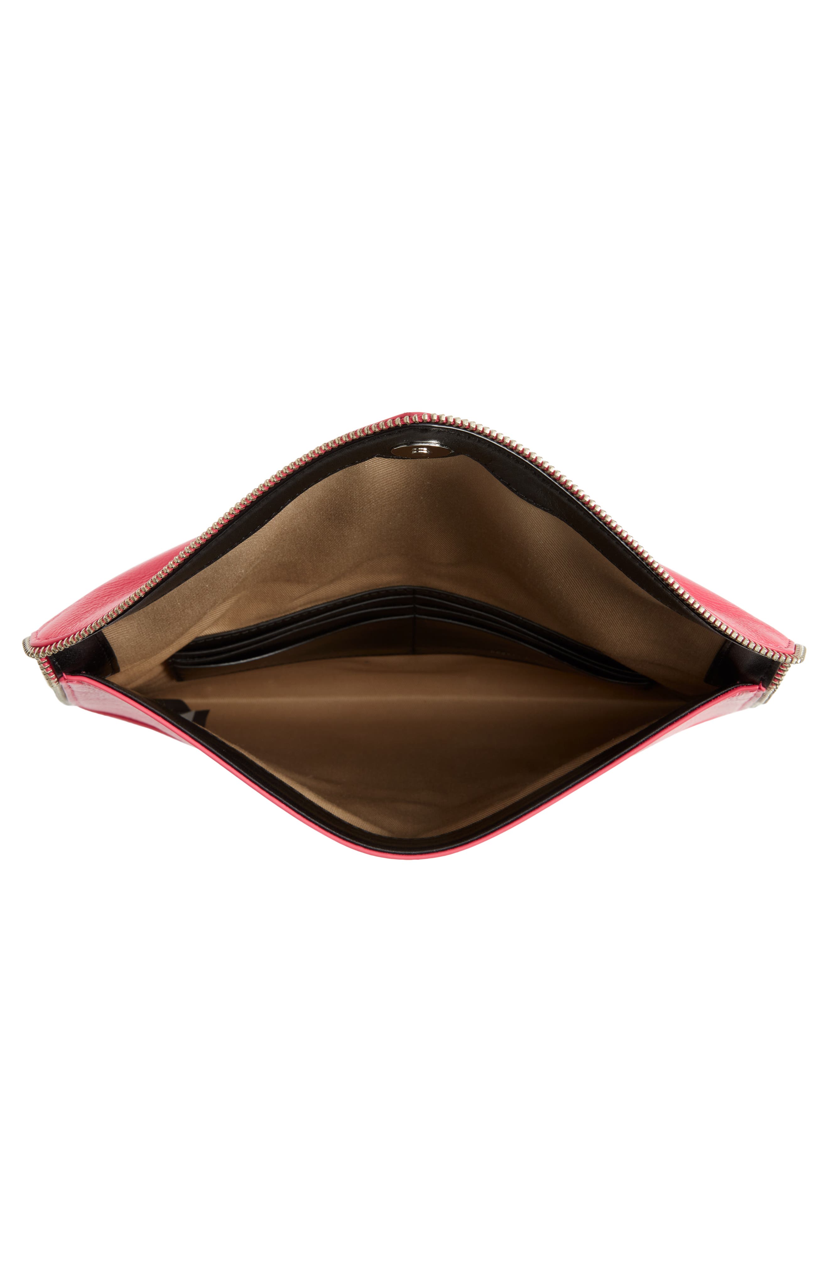 Rebecca Minkoff Leo Leather Envelope Clutch, Alternate, color, 