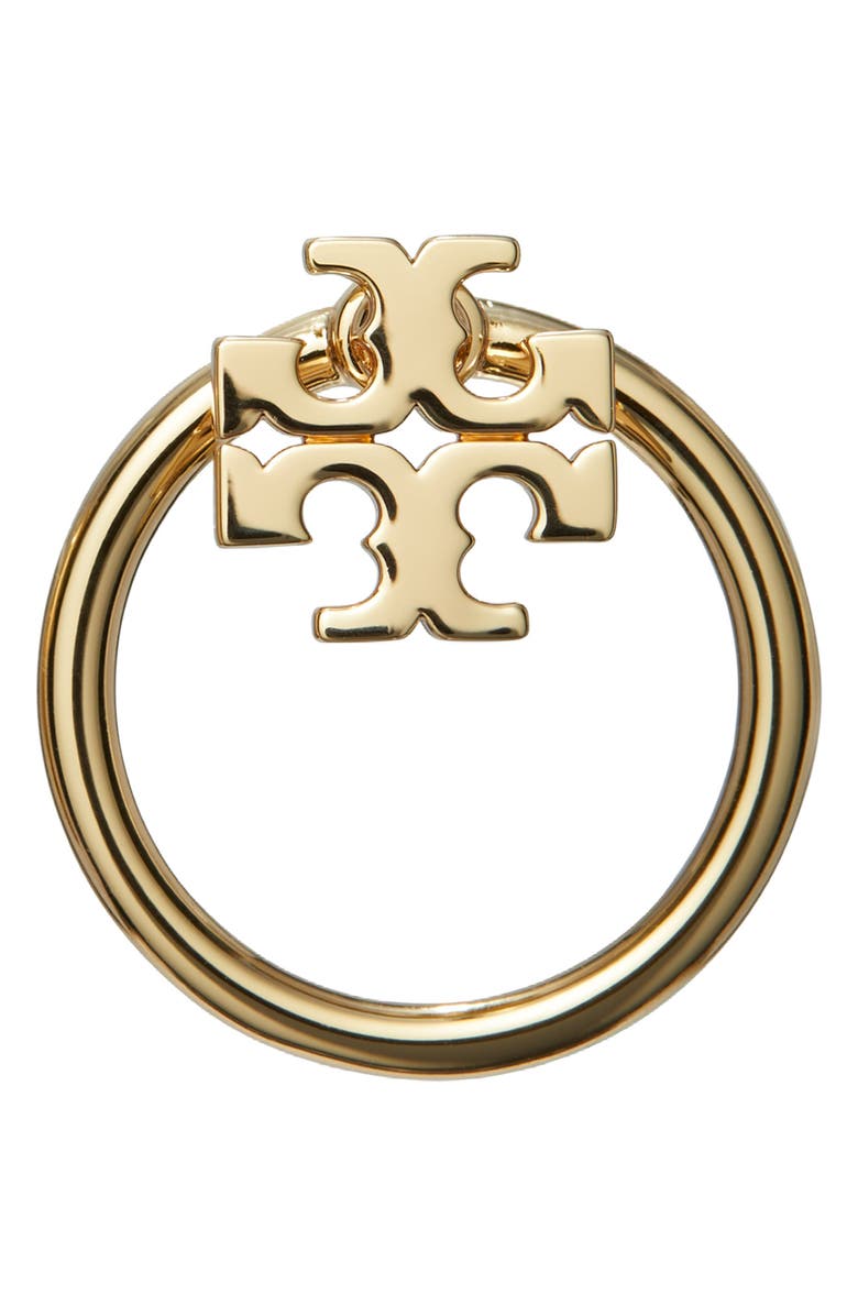 Tory Burch Miller Logo Front/Back Earrings, Alternate, color,