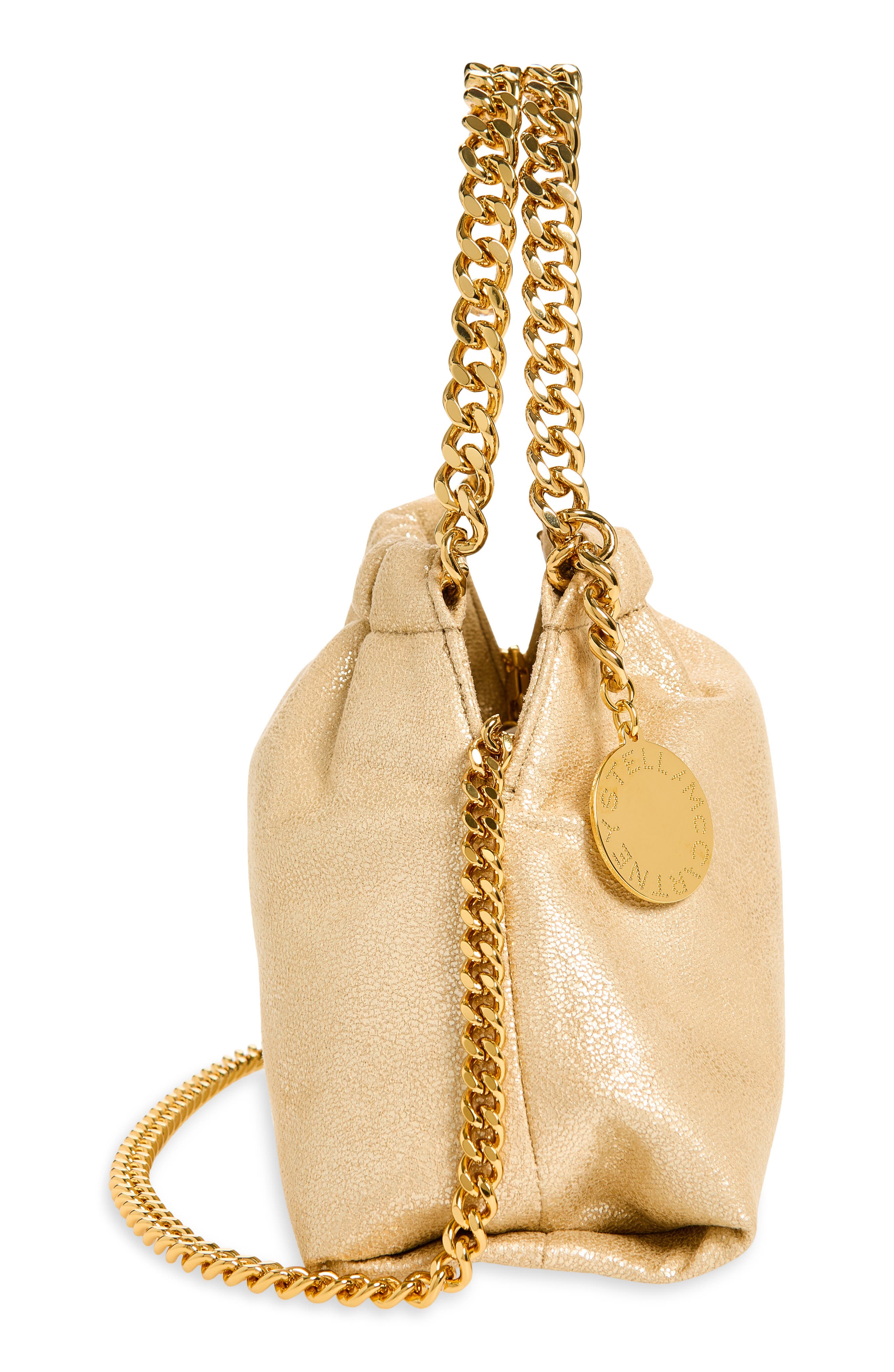 Falabella Mini Drawstring Bag, Alternate, color, PYRITE