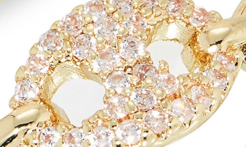 Nordstrom Rack 3-pack Pavé Cz Mariner Band Rings In Gold