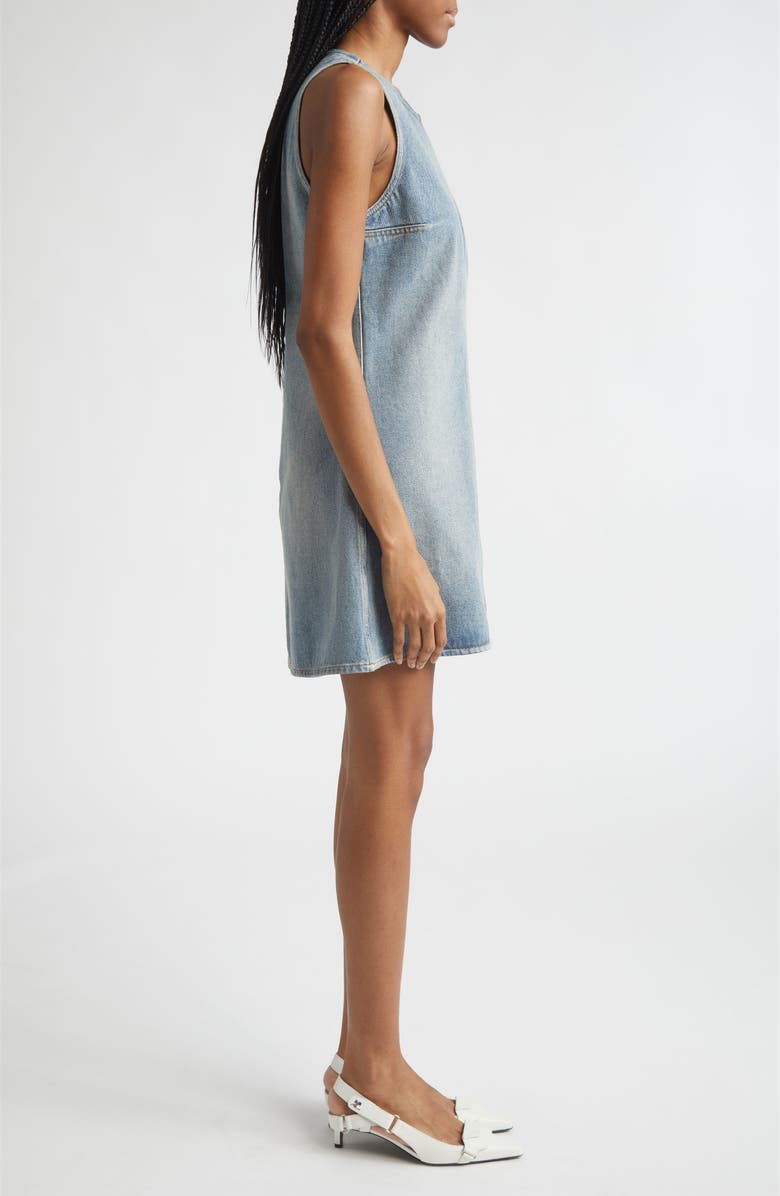 Courrèges Heritage Denim A-Line Dress, Alternate, color, Denim Bleu Delave