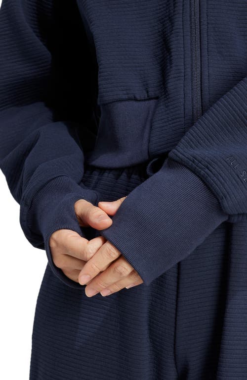 Shop Adidas Originals Adidas All Szn Fleece Zip Jacket In Ink