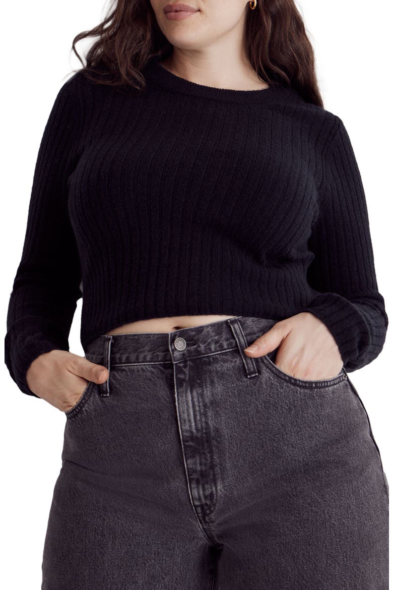 Readfield Rib Slim Fit Pullover Sweater, Alternate, color, TRUE BLACK