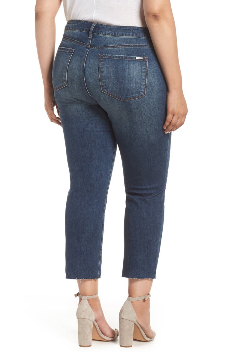 Cara Cuffed Slim Straight Jeans, Alternate, color, GORDON