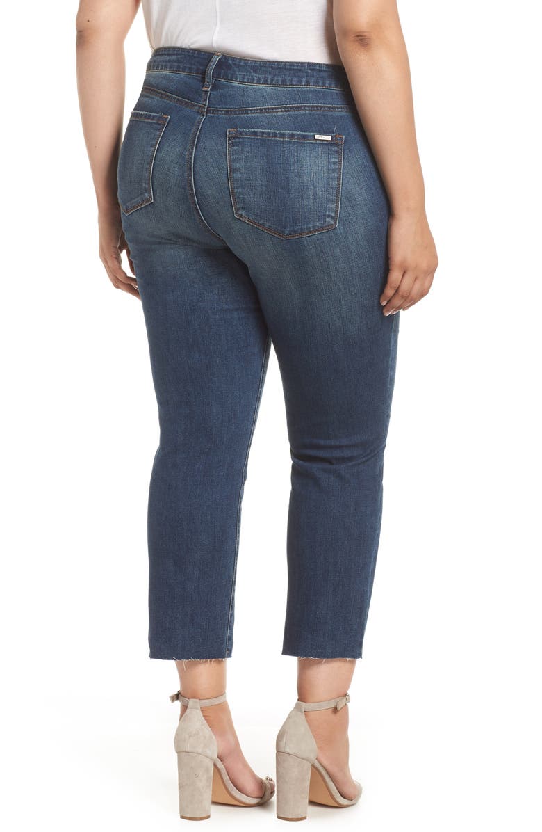 STS Blue Cara Cuffed Slim Straight Jeans, Alternate, color,