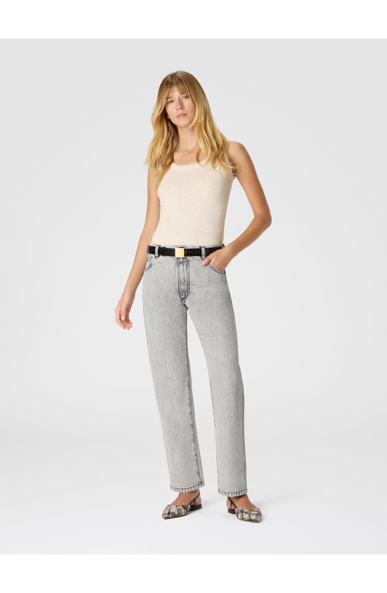 Missoni Cotton Blend Tank Top With Zigzag Pattern, Alternate, color, Beige