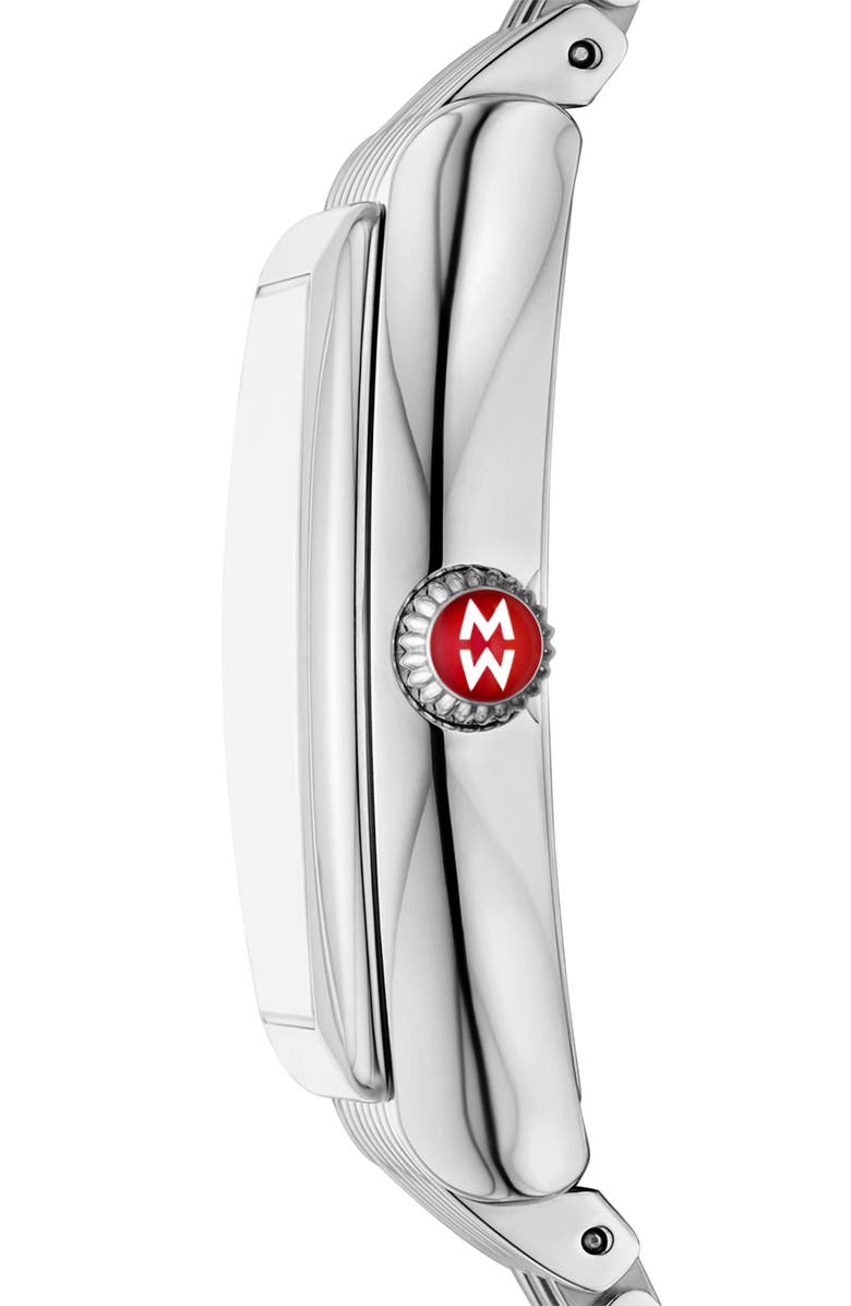MICHELE Releve Mid Diamond Two-Tone Bracelet Watch, 40mm - 0.19ct., Alternate, color, Silver