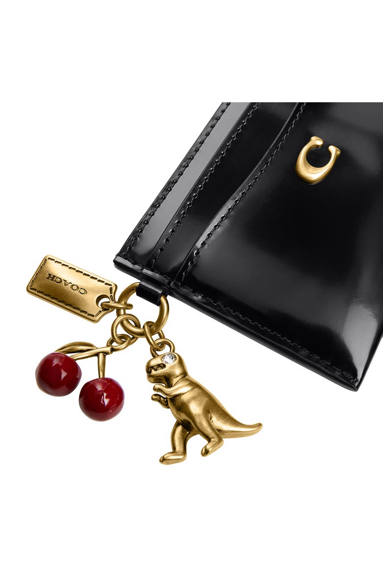 COACH Essential Spazzolato Leather Card Case, Alternate, color,