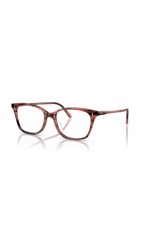 Oliver Peoples 52mm Rectangle Optical Glasses In Red