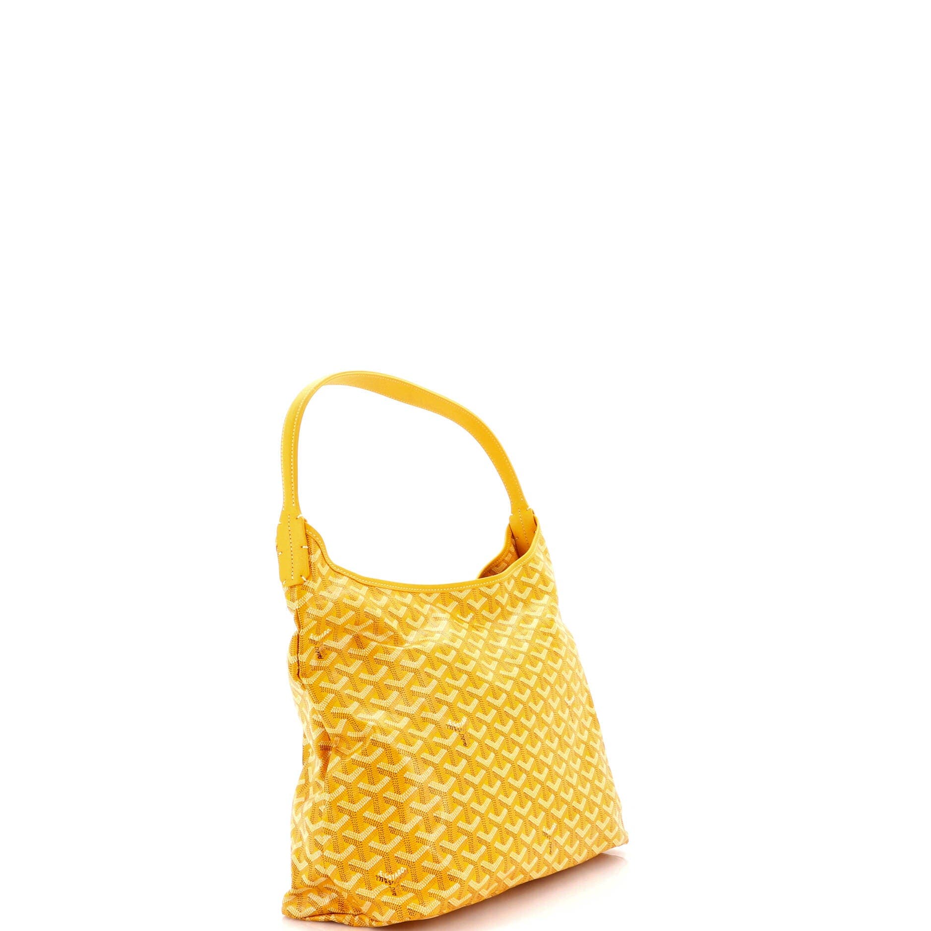 Pre-Owned Goyard Boheme Hobo Coated Canvas, Alternate, color, Yellow