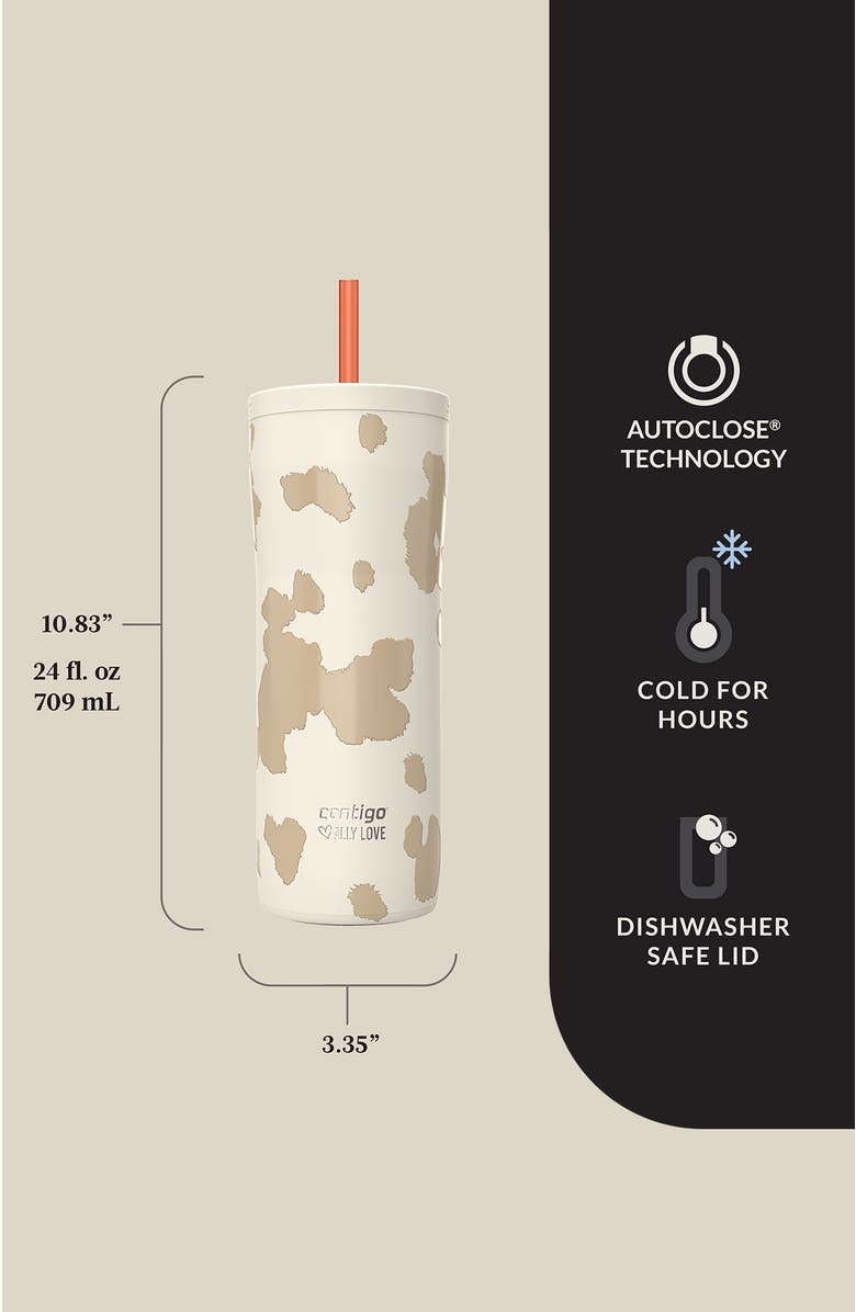 Contigo Streeterville 2.0 Stainless Steel Tumbler with Straw, Alternate, color, Oatmilk