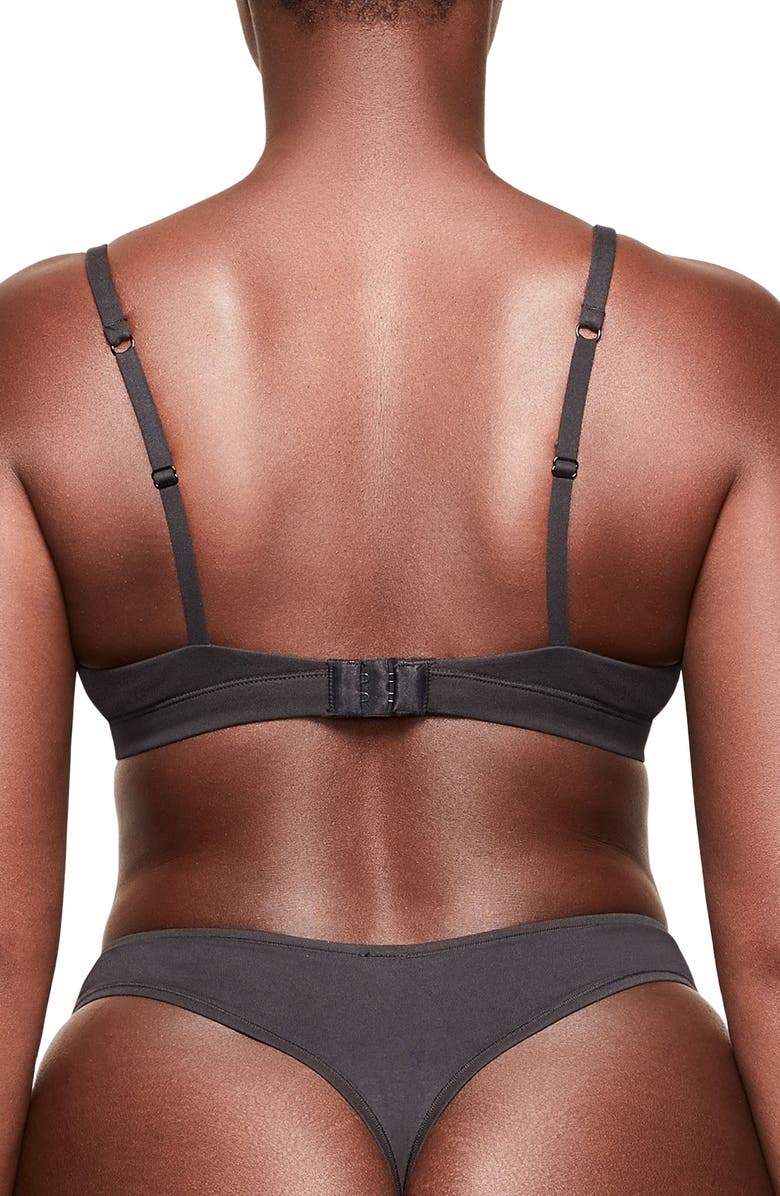 SKIMS Stretch Cotton Rib Triangle Bralette, Alternate, color, 