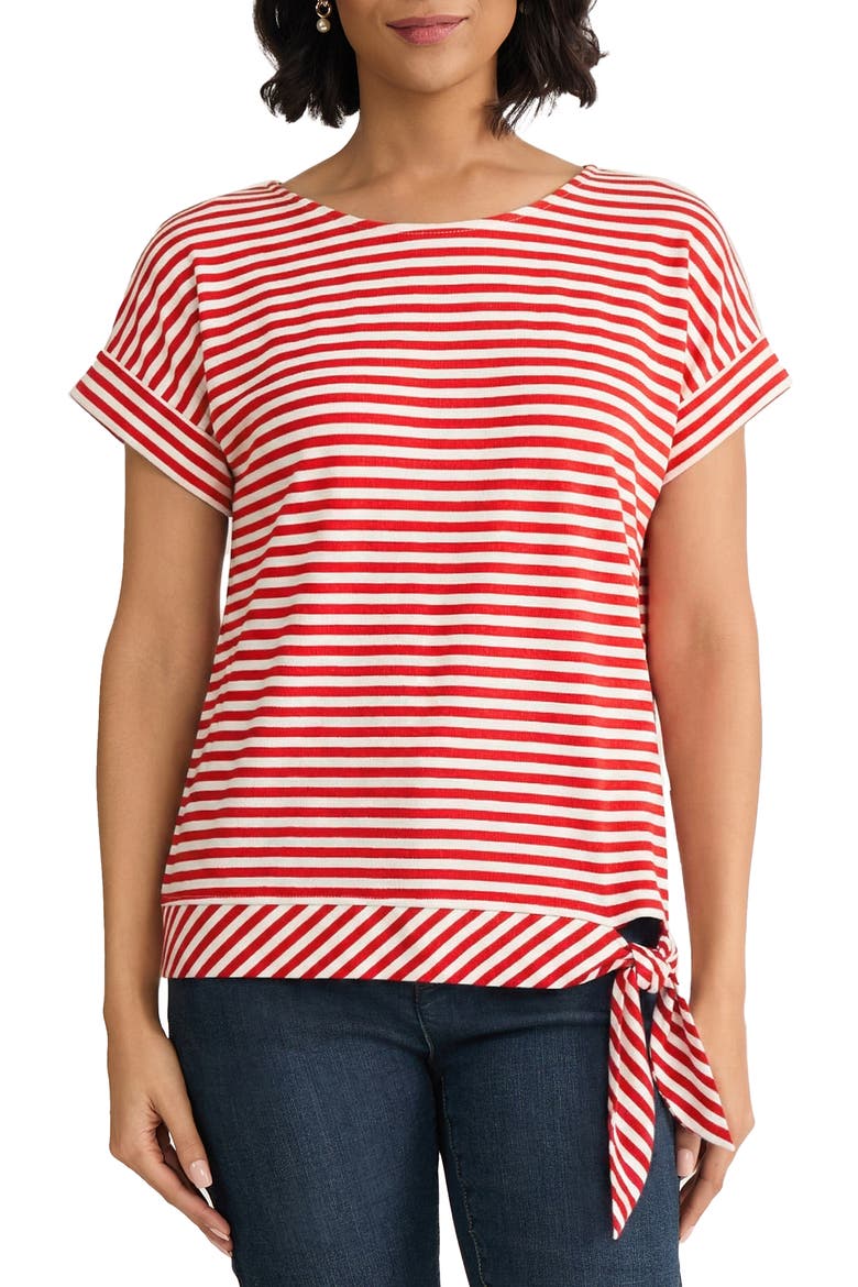 Stripe Dolman Top, Main, color, ROUGE/ NATURAL WHITE