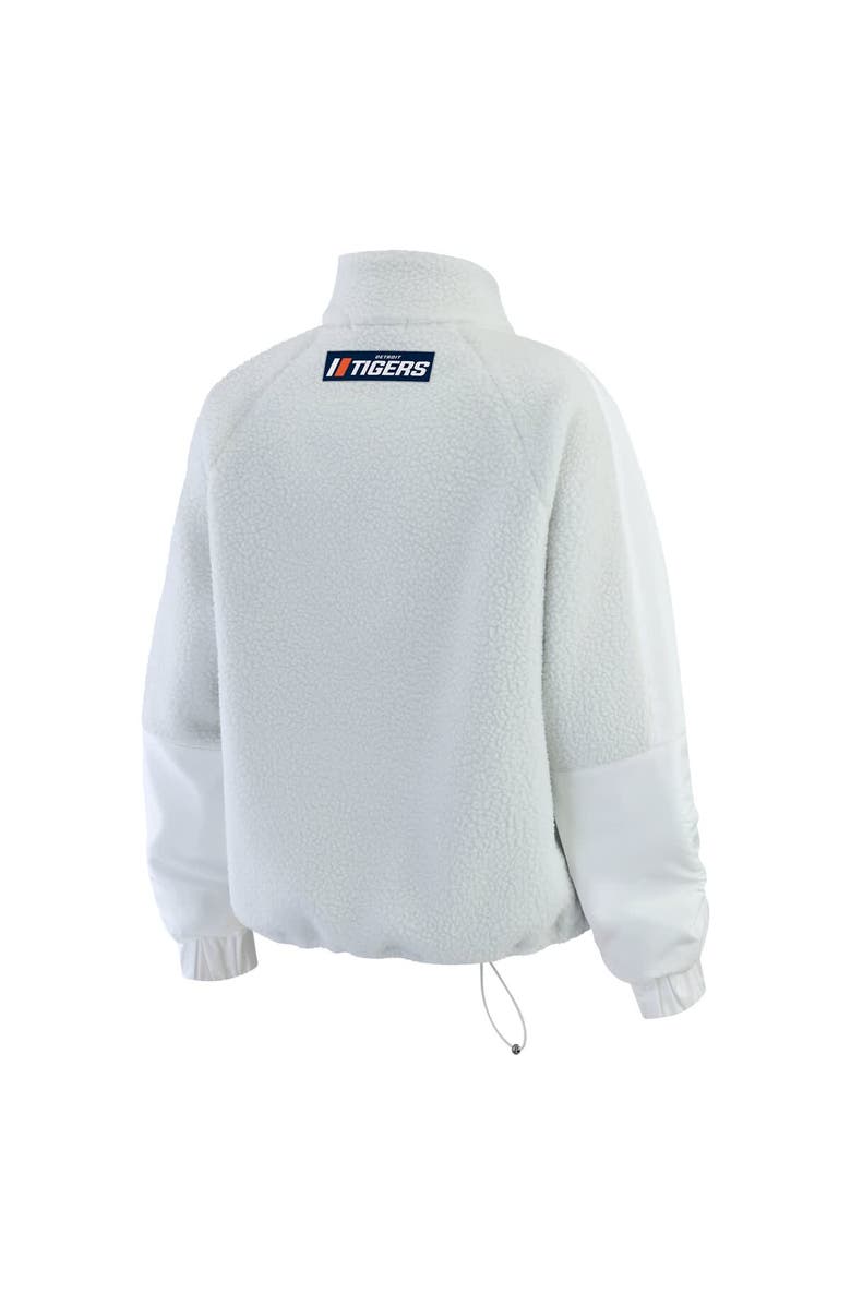 WEAR by Erin Andrews Women's WEAR by Erin Andrews Gray Detroit Tigers Polar Fleece Quarter-Zip Jacket, Alternate, color, Gray