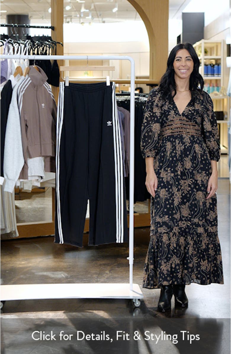 3-Stripes Wide Leg Cotton French Terry Pants, sales video thumbnail