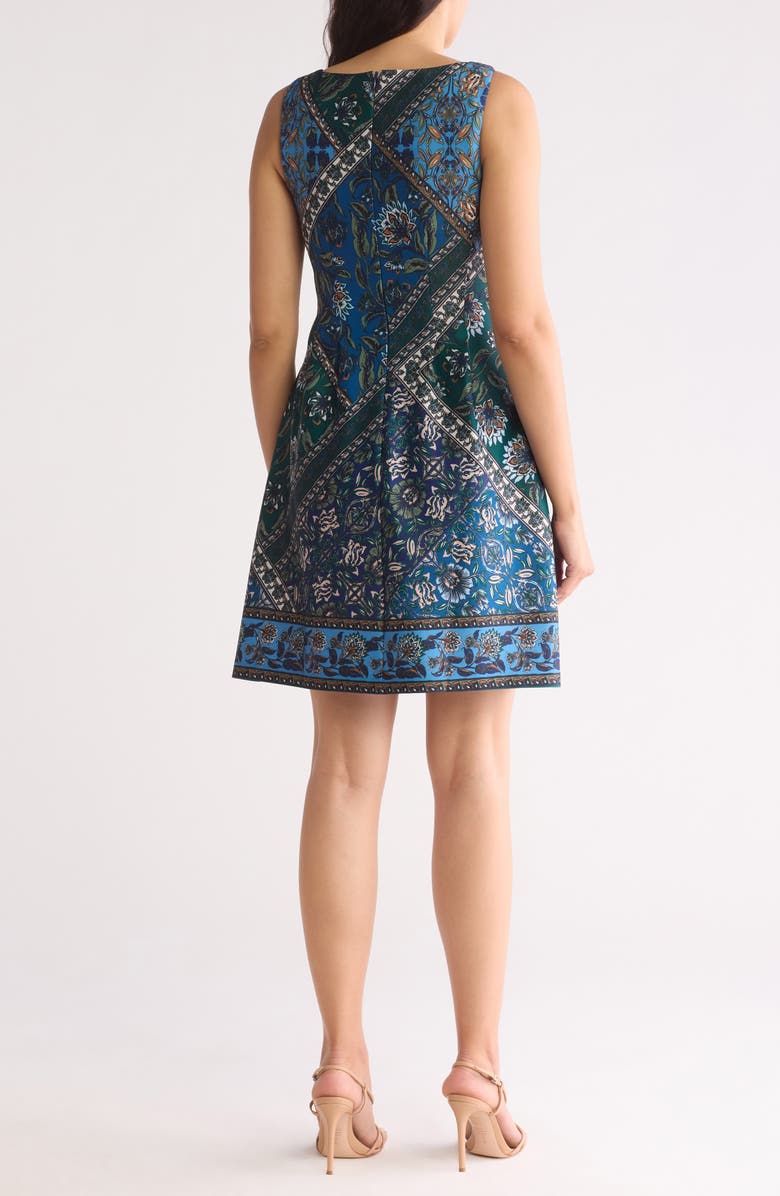 Vince Camuto Women's Bow Neck Fit & Flare Dress Green Size 4