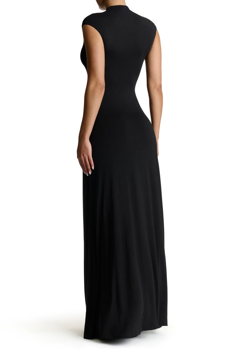 Naked Wardrobe Mock Neck Cap Sleeve Dress, Alternate, color, 