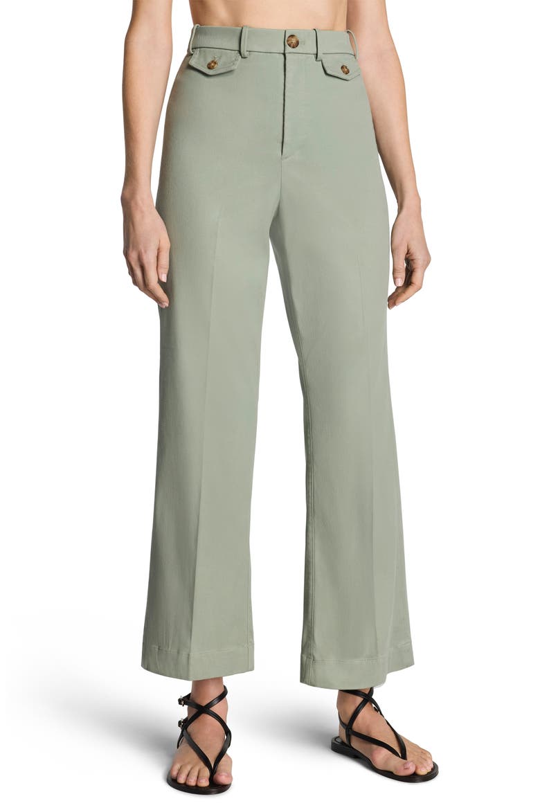 SPANXsupersmooth™ Crop Easy Flare Stretch Twill Pants, Main, color, SAGE BRUSH