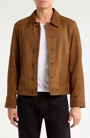 John Varvatos Douglas Seamed Leather Jacket