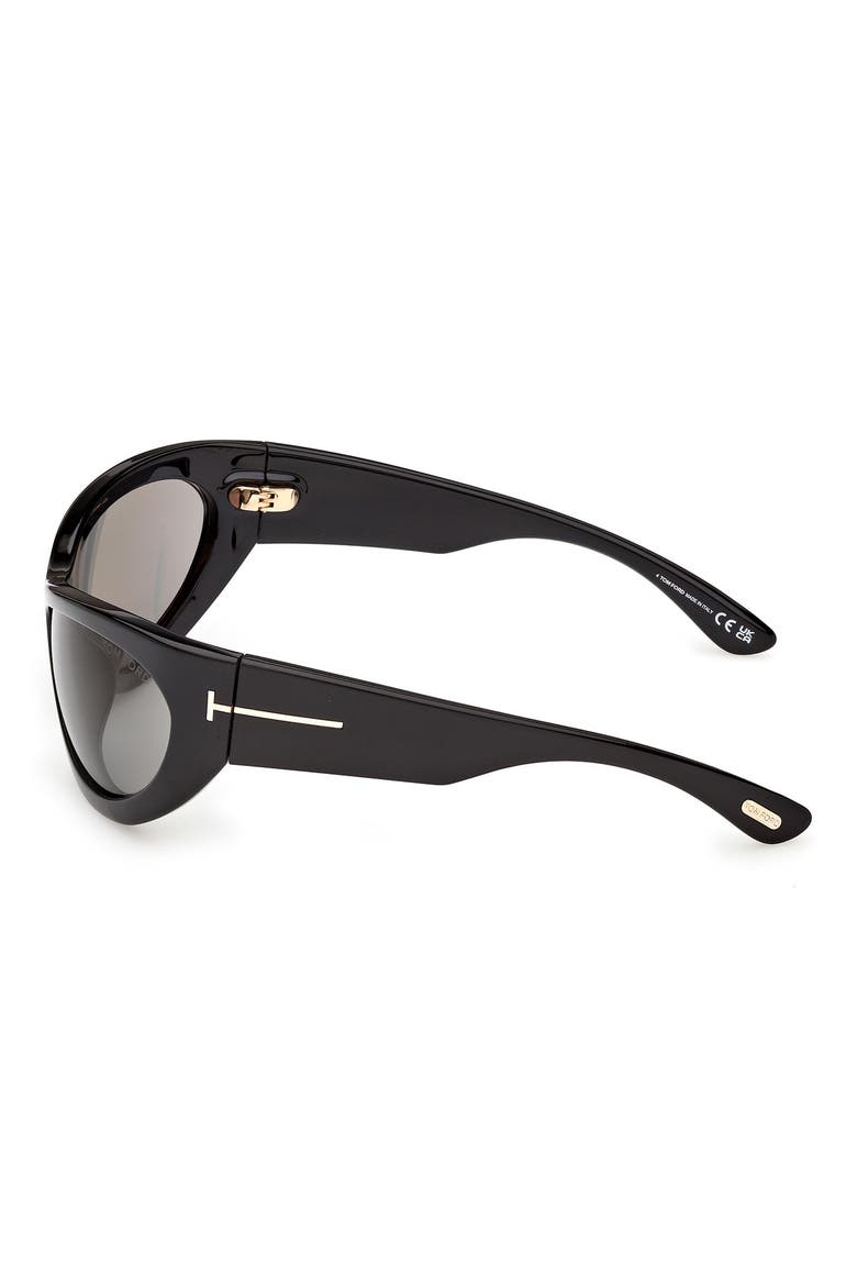 Leona 62mm Cat Eye Sunglasses, Alternate, color, SHINY BLACK / SMOKE