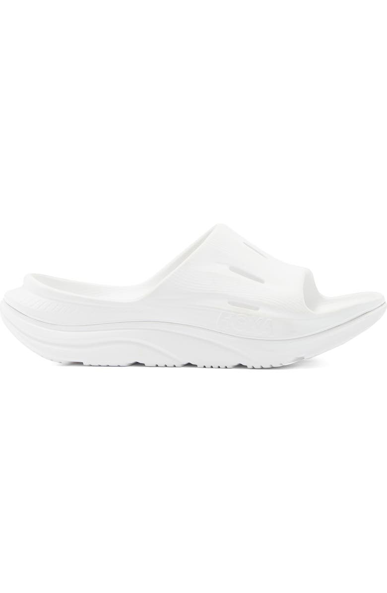 HOKA Ora Recovery Slide 3 Sandal, Alternate, color, White / White