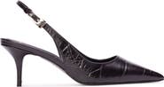 BLACK SUEDE STUDIO Branca 65 Slingback Pump Croc Leather
