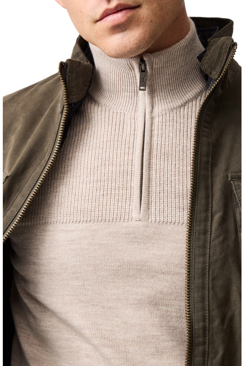 Quail Rise Merino Wool Quarter Zip Sweater, Alternate, color, NATURAL