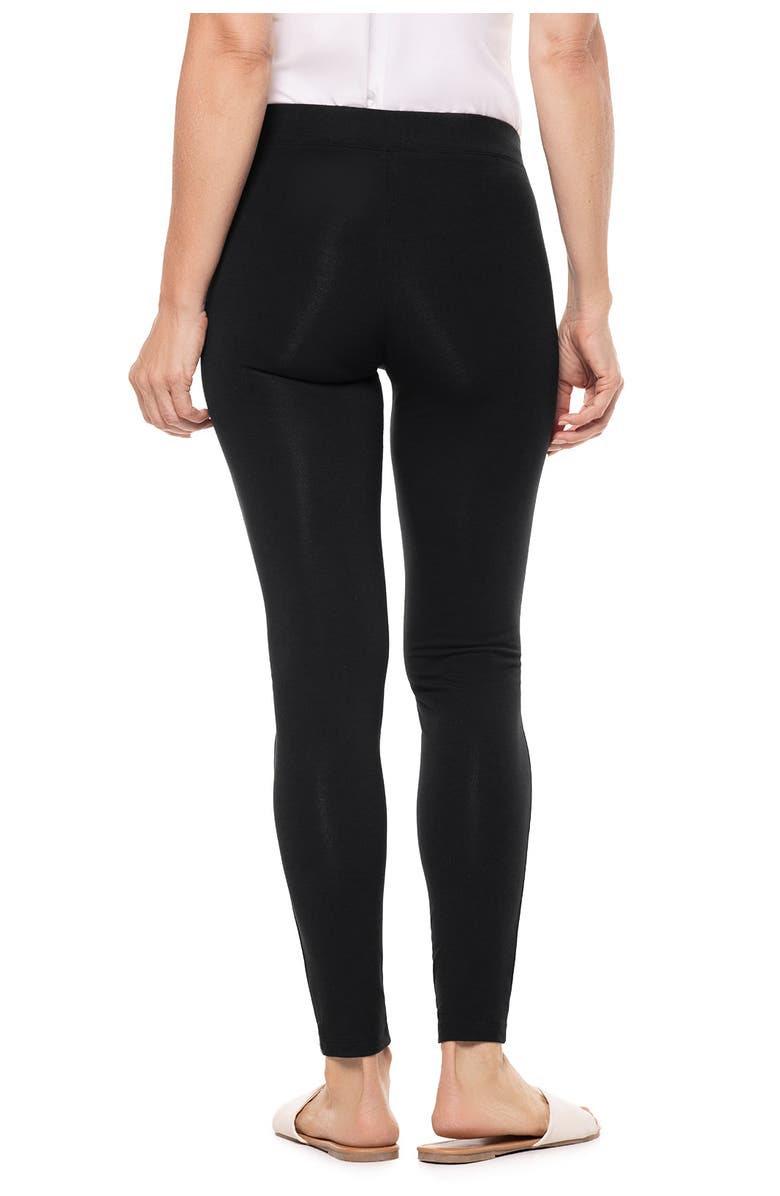 Coolibar Women's Summer Leggings - UPF 50+ Sun Protection - Monterey, Main, color, Black