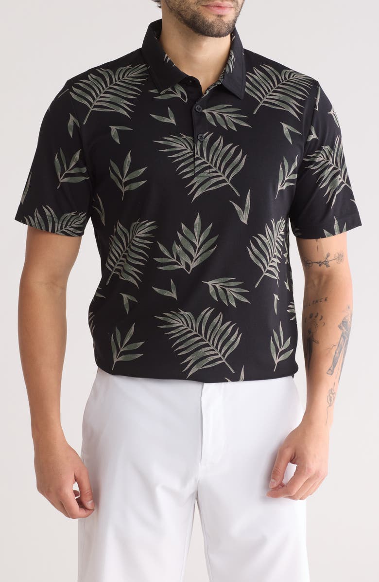 TravisMathew Resort Town No Logo Polo, Main, color, Black