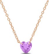 DELMAR Amethyst Heart Pendant Necklace