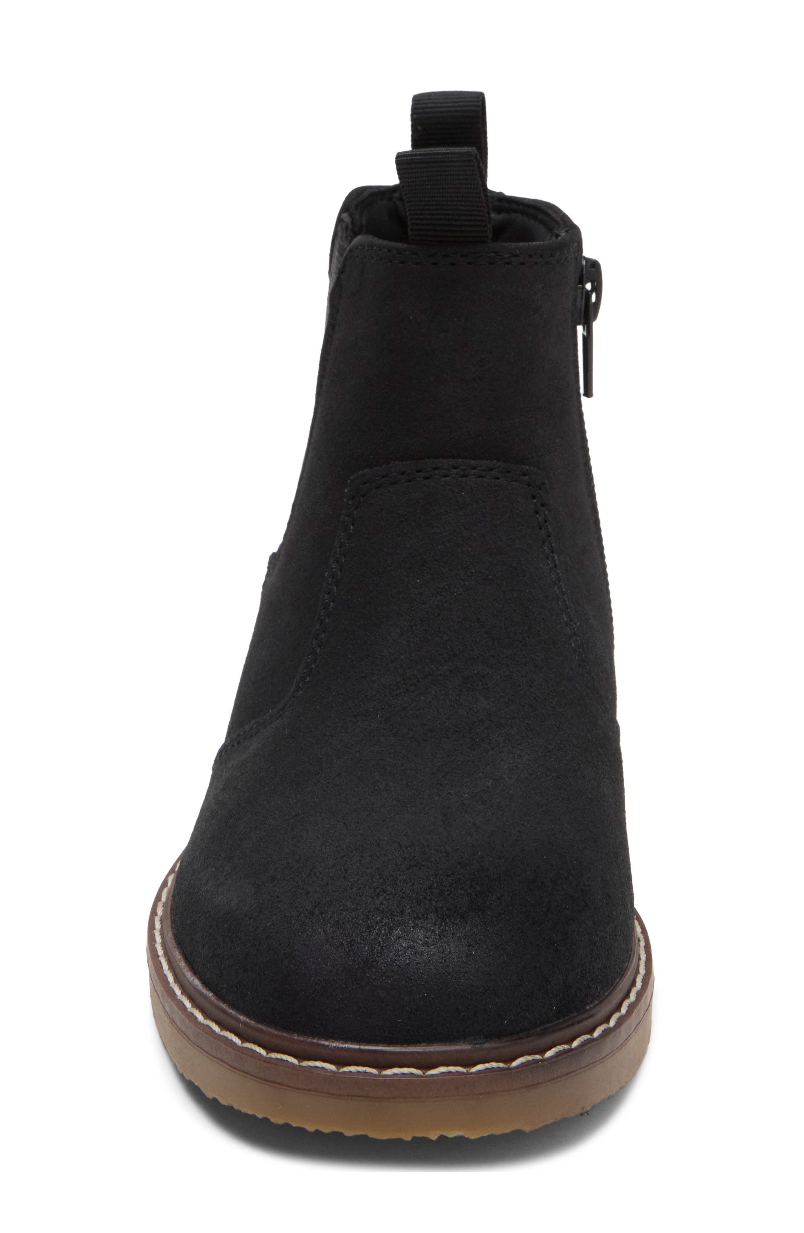 Kids' Connor Faux Leather Chelsea Boot, Alternate, color, BLACK