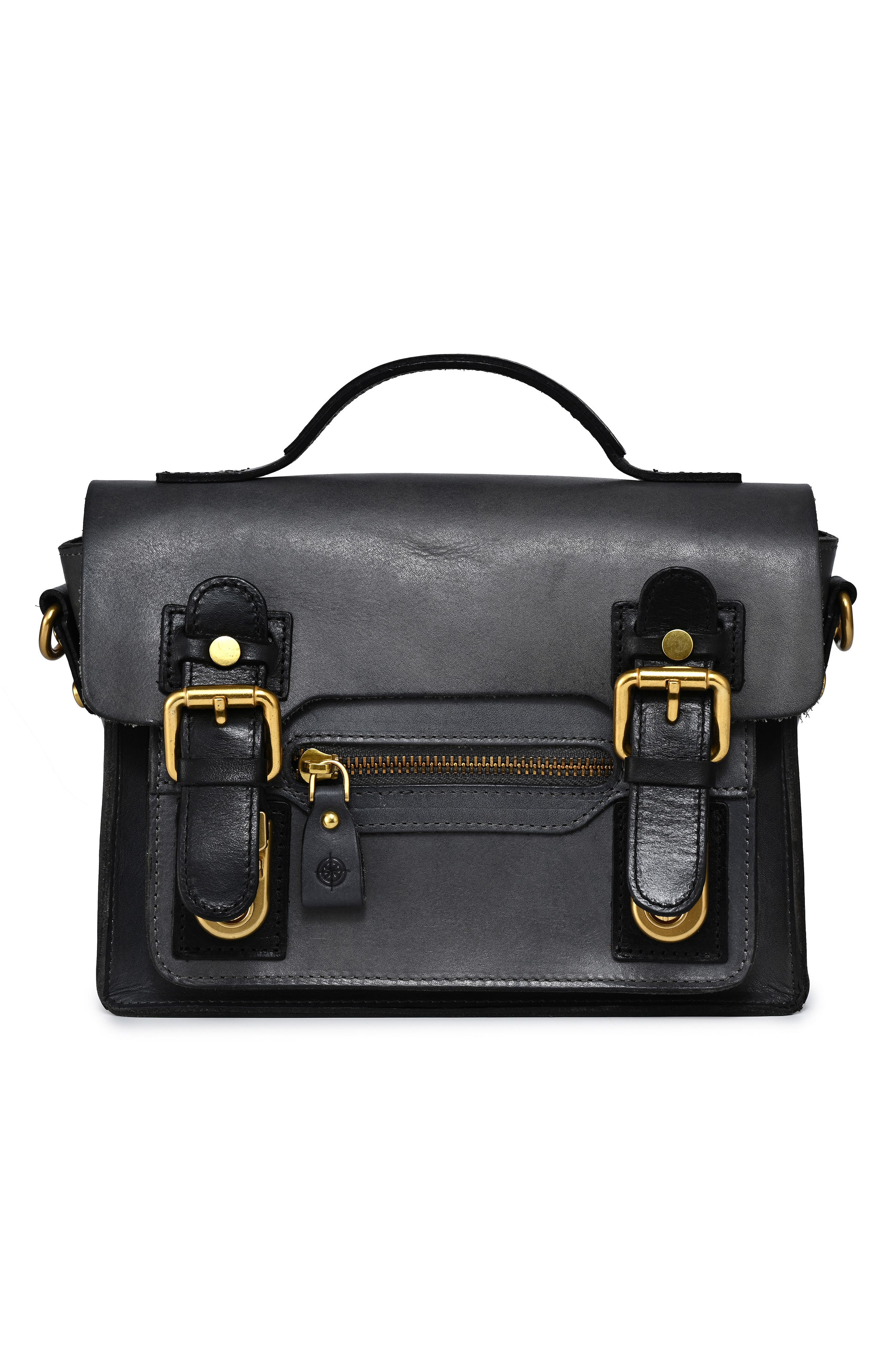 Aster Mini Leather Satchel, Alternate, color, SLATE