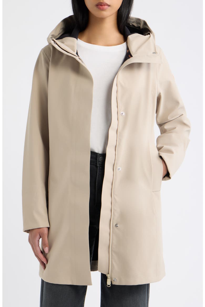 Clementine Hooded Raincoat, Alternate, color, STONE BEIGE