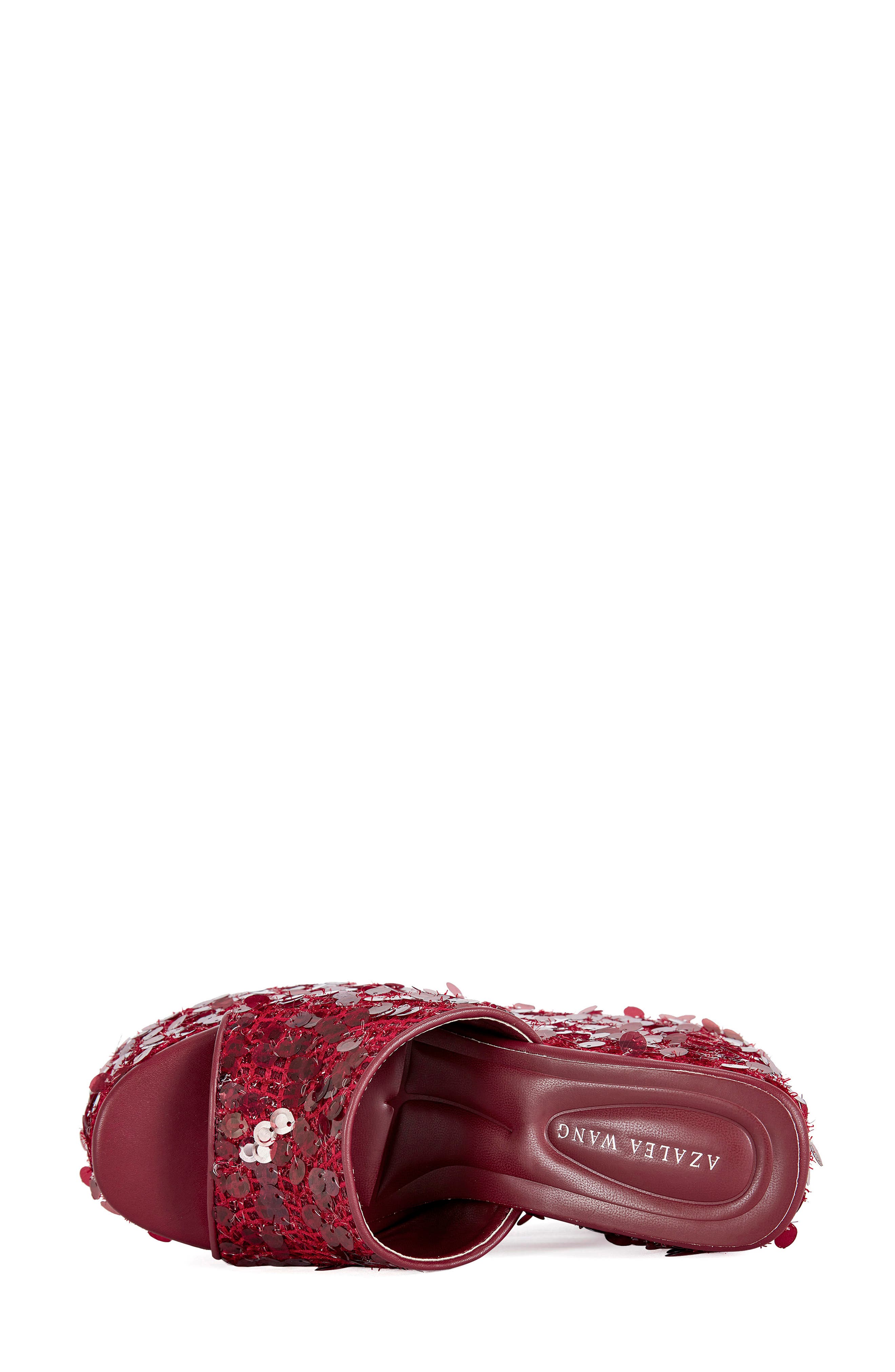 AZALEA WANG Betsey Sequin Platform Wedge Sandal, Alternate, color, 
