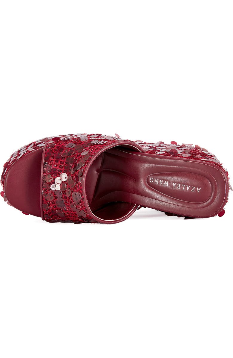 AZALEA WANG Betsey Sequin Platform Wedge Sandal, Alternate, color,