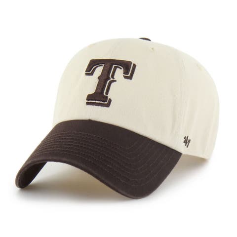 Men's '47  Natural/Brown Texas Rangers Two-Tone Fashion Clean Up Adjustable Hat