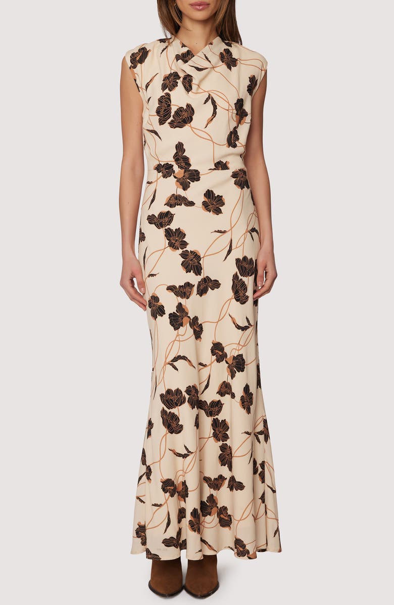 Lost + Wander Echoes of Romance Floral Maxi Dress, Main, color, Cream Floral