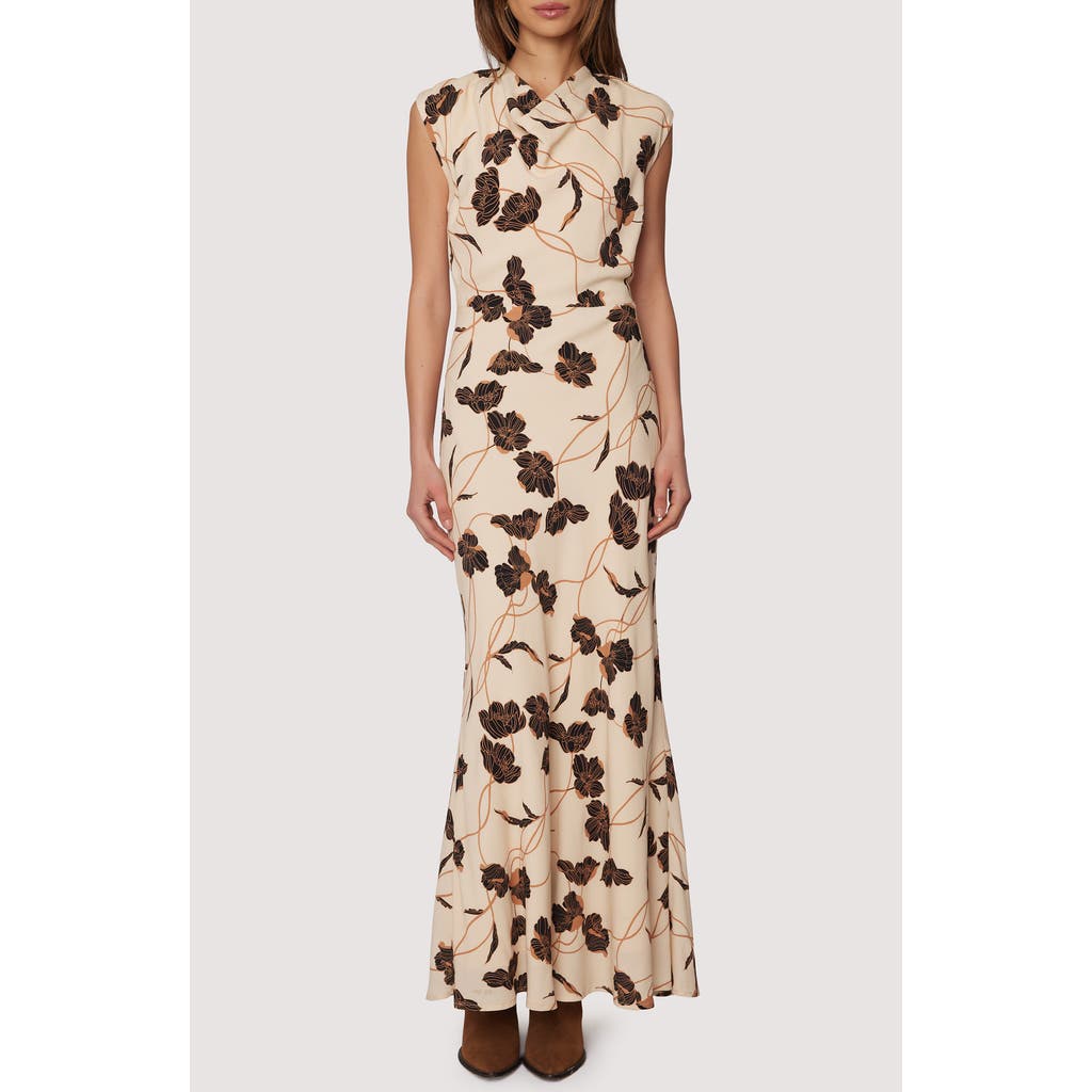 Lost + Wander Echoes Of Romance Floral Maxi Dress In Neutral
