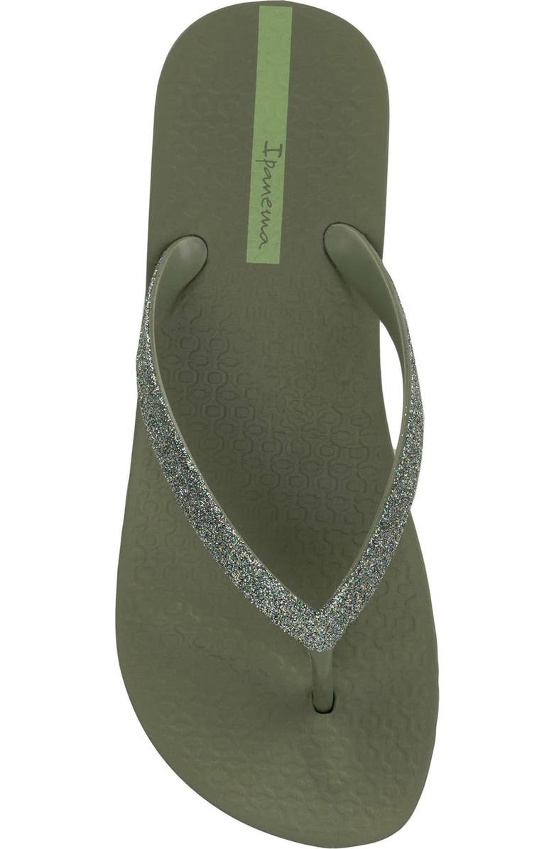 Ipanema Ipa Glitter Wedge Flip Flop, Alternate, color, Ar594