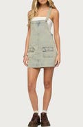 EDIKTED Denim Overall Minidress