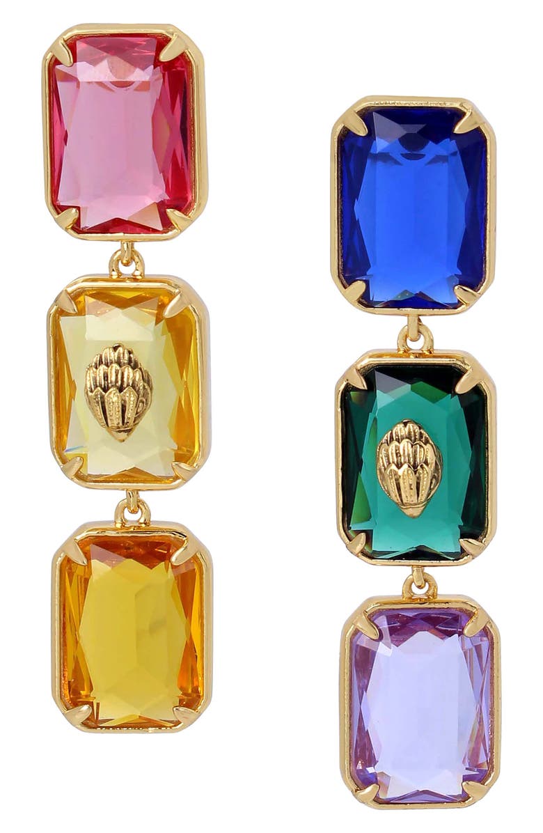 Kurt Geiger London Mismatched Linear Drop Earrings, Main, color, 